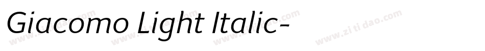 Giacomo Light Italic字体转换